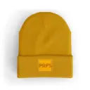 Acrylic Cable Knit Beanie With Patch-6007A